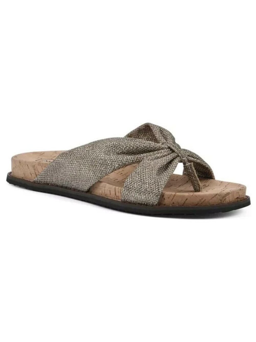 White Mountain Womens Malanga Sandals Light Gold 8 New $65